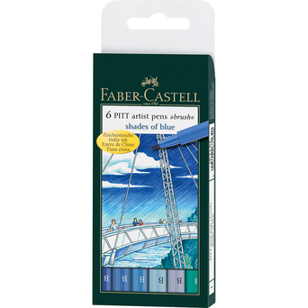 FABER-CASTELL Marcador Artist Pitt, Tinta da China Azul