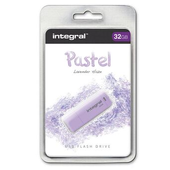 INTEGRAL MEMORY Disco USB Pastel Lavander Haze, USB 2.0, 32 GB, Roxo Pastel
