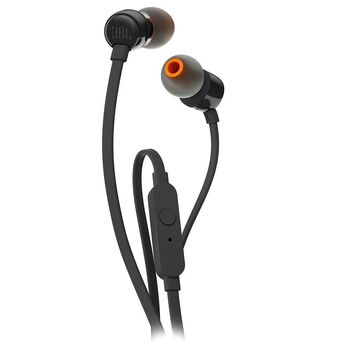 JBL Auriculares in-Ear T110, com Microfone, Preto