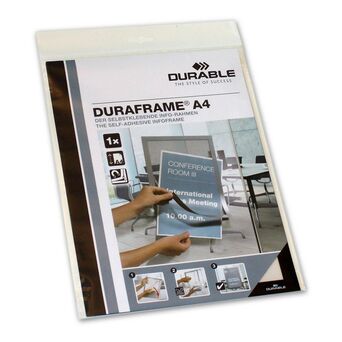 Durable Quadro Informativo Duraframe®, Auto-adesivo, Formato A4, Preto