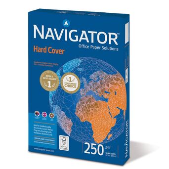 Navigator Papel Impressora A4 Hard Cover, 250 g/m², Branco, 125 Folhas