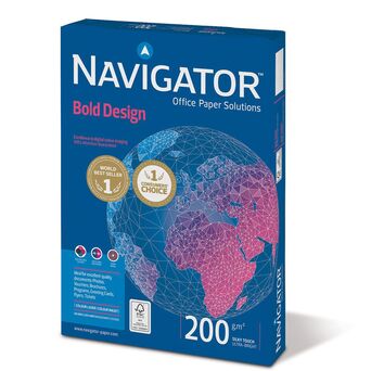 Navigator Papel Impressora A4 Bold Design, 200 g/m², Branco, 150 Folhas