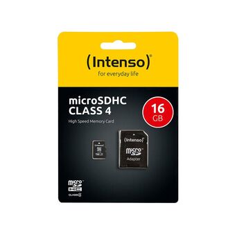 (Intenso) Cartão de Memória microSD Class 4, 16 GB, 21 MB/s, com Adaptador