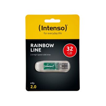 (Intenso) Disco USB Rainbow Line, USB 2.0, 32 GB, Transparente