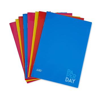 FIRMO Caderno Agrafado Paper Day, A5, 60 Folhas, Pautado, Cores Sortidas