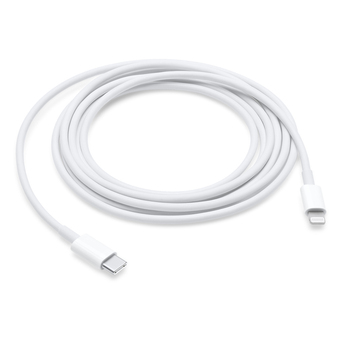 APPLE Cabo Lightning (M) - USB-C (M), 2 m, para iPad, iPhone e iPod, Branco