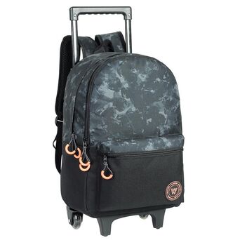 KSTATIONARY Mochila Trolley Wander Camo, 41 x 30 x 17 cm, Cinzento e Preto