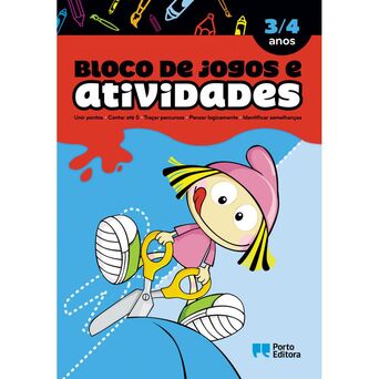 PORTO EDITORA Livro 'Bloco de Jogos e Actividades' - 3 a 4 Anos