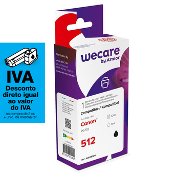 Wecare Tinteiro refabricado, compatível com CANON PG-512, 2969B001, preto embalagem Única