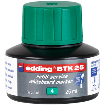 edding Recarga de Tinta para Marcador de Quadro Branco BTK25, 25 ml, Verde