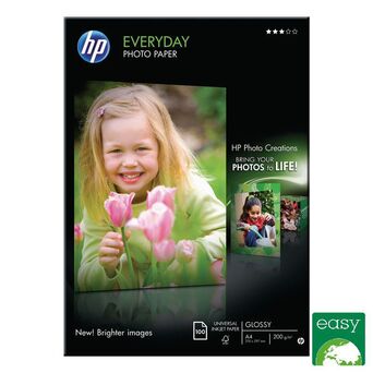 HP Everyday Papel Fotográfico para Jacto de Tinta A4 Brilhante 200 g/m² Branco 100 Folhas