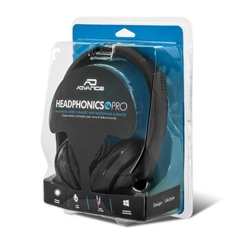 ADVANCE Auscultadores Headphonics Pro, com Microfone, Preto