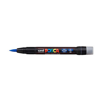 POSCA Marcador PCF-350, Ponta Pincel 1-10 mm, Tecnologia Tinta Líquida, Azul