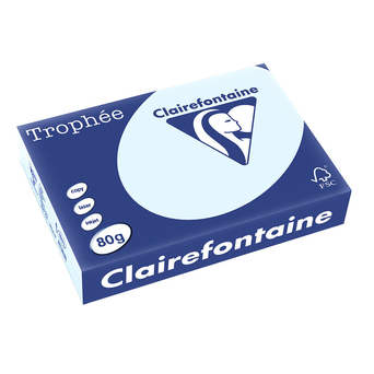 Clairefontaine Papel Cópia, Laser e Jato de Tinta Trophée, A4, 80 g/m², Azul, Resma de 500 Folhas