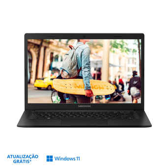 MEDION Portátil Akoya® E4251, 14”, Intel® Core® N4020, 4 GB RAM, 64 GB, Preto