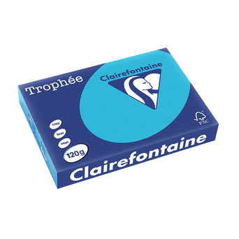Clairefontaine Papel Impressora A4 Trophée, 120 g/m², Azul Real, 250 Folhas
