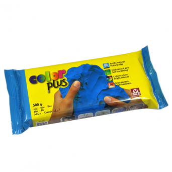Argila Modelar Colorplus, Azul, 500 g