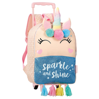 KSTATIONARY Mochila Júnior Mini Trolley Sparkle, Rosa