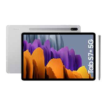SAMSUNG Tablet Galaxy S7+ 5G, 12,4”, Qualcomm® Snapdragon™ 865+, 128 GB ROM, Cinzento, com S Pen