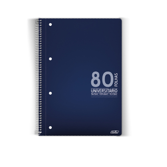 FIRMO Caderno Espiral Universitário, A4, 80 Folhas, Pautado, Azul