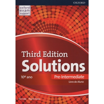 OXFORD UNIVERSITY PRESS Manual Solutions Pre-Intermediate - Inglês 10º. Ano
