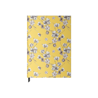 AMBAR Agenda Diária Secret Flowers, 95 x 145 mm, Amarelo