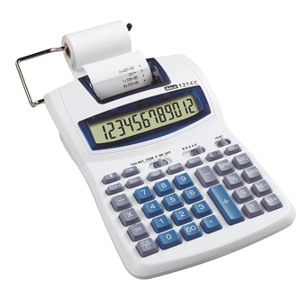 ibico Calculadora de Secretária com Impressão 1214X, 12 Dígitos, Cinzento