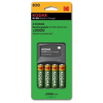 KODAK Carregador de Pilhas AA e AAA K620E, 4 Pilhas AA