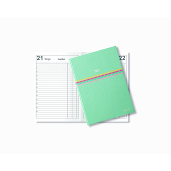 FIRMO Agenda Diária Micro Spot, 100 x 160 mm, Verde Pastel