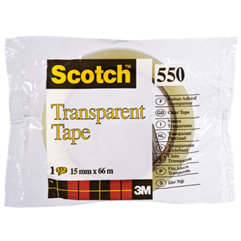 Scotch Fita Cola 550, Transparente, 15 mm x 66 m