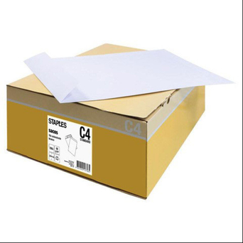 Staples Envelope Comercial, International C4, 324 x 229 mm, Retirar e Fechar, Branco