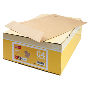Staples Envelope Comercial, C4, 324 x 229 mm, Autocolante, Papel