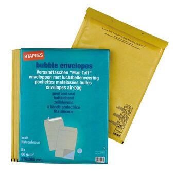 Staples Envelope de Bolhas, Autocolante, 270 x 360 mm, Kraft
