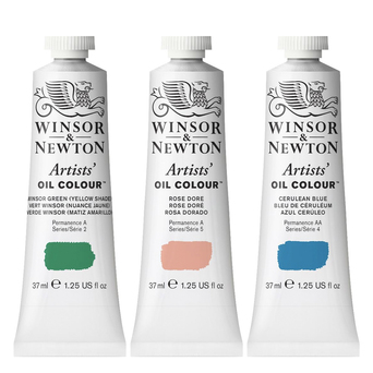 WINSOR NEWTON Tinta de Óleo Artists, 37 ml, Verde Cobalto Cromado (184)