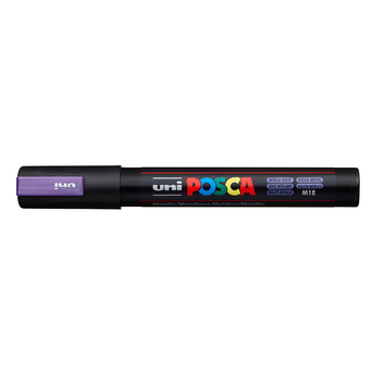POSCA Marcador PC-5M, Ponta Redonda Média 1,8 a 2,5 mm, Tecnologia de Tinta Líquida, Violeta Metálico