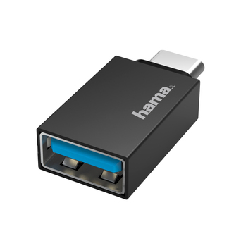 hama Adaptador USB-3.2 Gen 1 USB-C (M) – USB-A (F), Preto
