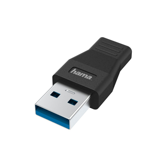 hama Adaptador USB-A (M) - USB-C (M), USB 3.2 Gen 1, Preto