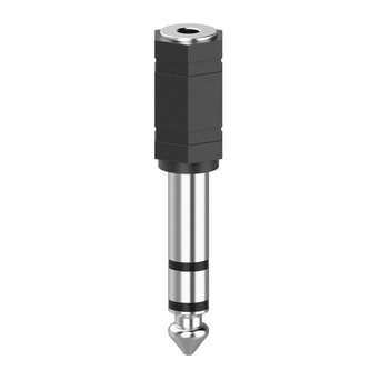 hama Adaptador Jack 6,5 mm (M) – 3,5 mm (F), Preto