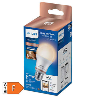 PHILIPS Lâmpada Inteligente LED A60, E27, 60 W, Branco Regulável