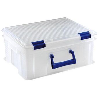 CLI Caixa Multibox com Pega, 39,5 x 30 x 17, 18 L, Transparente