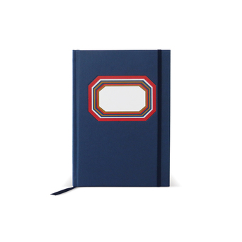 FIRMO Caderno Clássico, 105 x 144 mm, 96 Folhas, Pautado, Azul, Elástico Azul