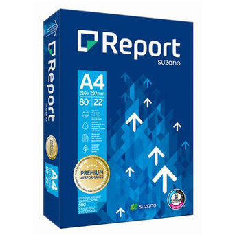 REPORT Papel Impressora A4 Premium, 80 g/m², Branco, Resma