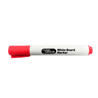 TIMEOFFICE Marcador para Quadro Branco, Ponta Larga 1 - 2,5 mm, Tinta Vermelha