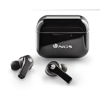NGS Auriculares True Wireless Artica Bloom, Bluetooth, Preto com Caixa de Carregamento