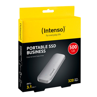 (Intenso) Disco Externo Business SSD, 500 GB,  USB 3.2, Prateado