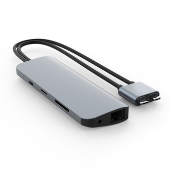 TARGUS HUB USB-C, 10 Portas USB, Saída HDMI Dupla 4K, Cinzento