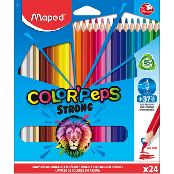 Maped Lápis de Cor Color’Peps Strong, 24 Cores