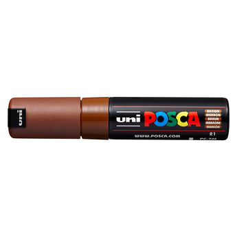 POSCA Marcador PC-7M, Ponta Redonda Larga 4,5-5,5 mm, Castanho