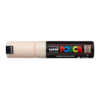 POSCA Marcador PC-8K, Ponta Larga Biselada de 8 mm, Bege