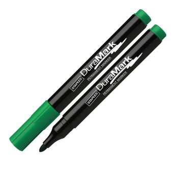 Staples Marcador Permanente Duramark™, Ponta Redonda 1 mm - 3 mm, Tecnologia de Tinta Líquida, Verde